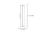 Rectangular Alabaster Wall Sconce Line Art Dimension Diagram