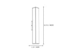 Vertical Alabaster Bar Wall Sconce Line Art Dimension Diagram