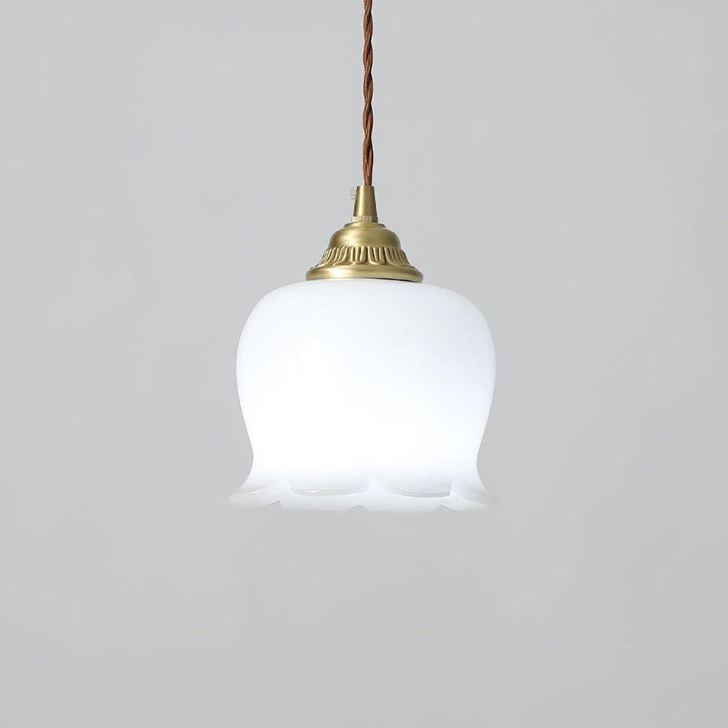 Resin Flower Brass Pendant Lamp