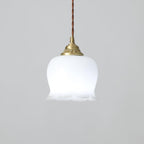 Resin Flower Brass Pendant Lamp