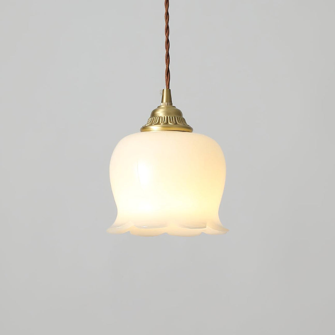 Resin Flower Brass Pendant Lamp