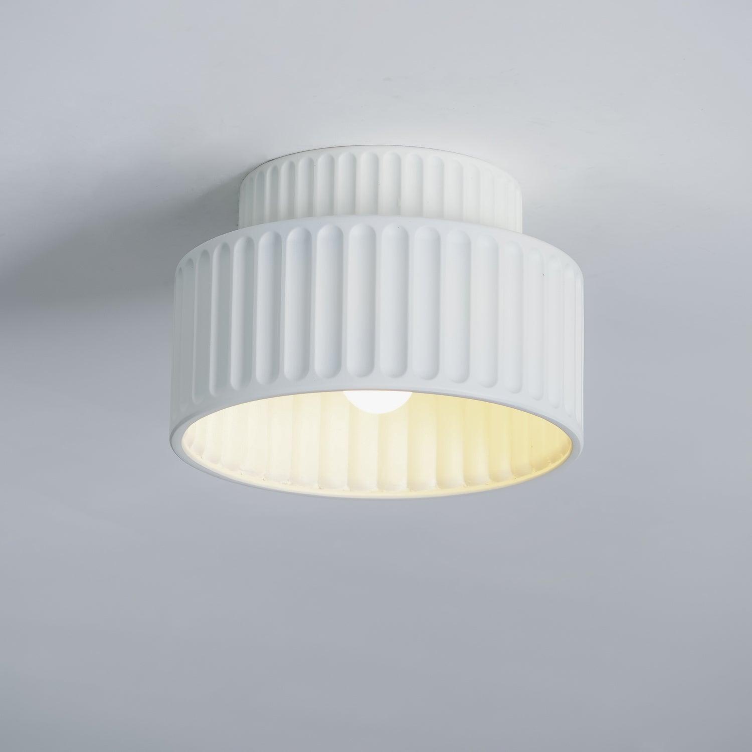 Resin Fluted Flush Mount