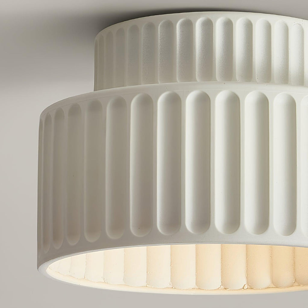 Resin Fluted Flush Mount