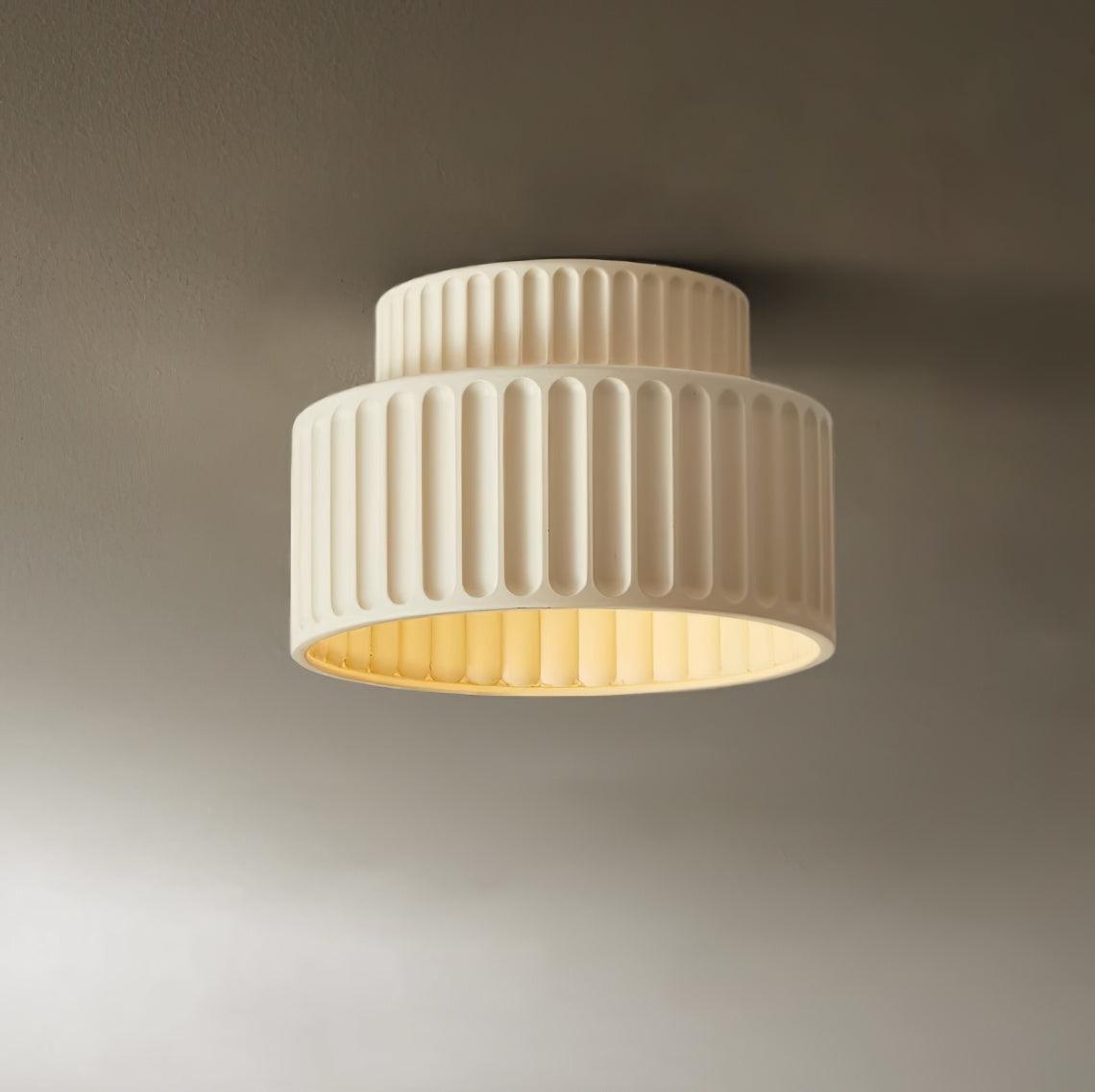 Resin Fluted Flush Mount