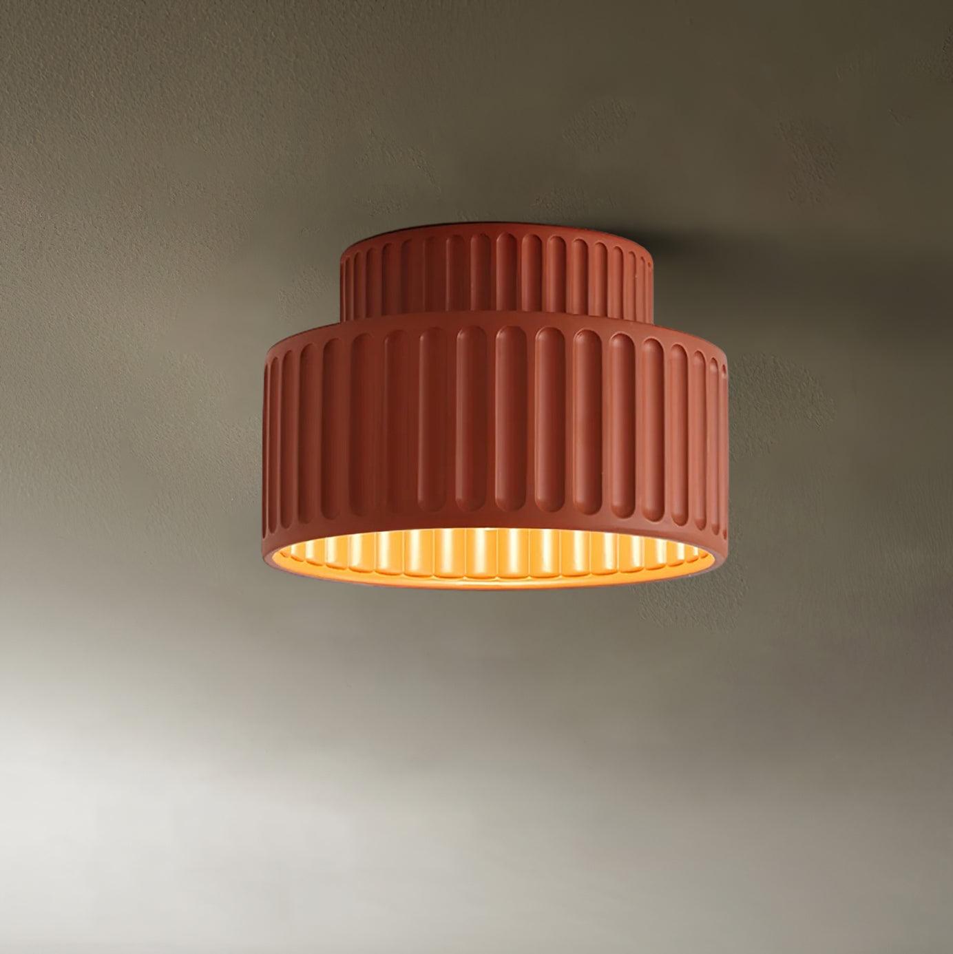 Resin Fluted Flush Mount