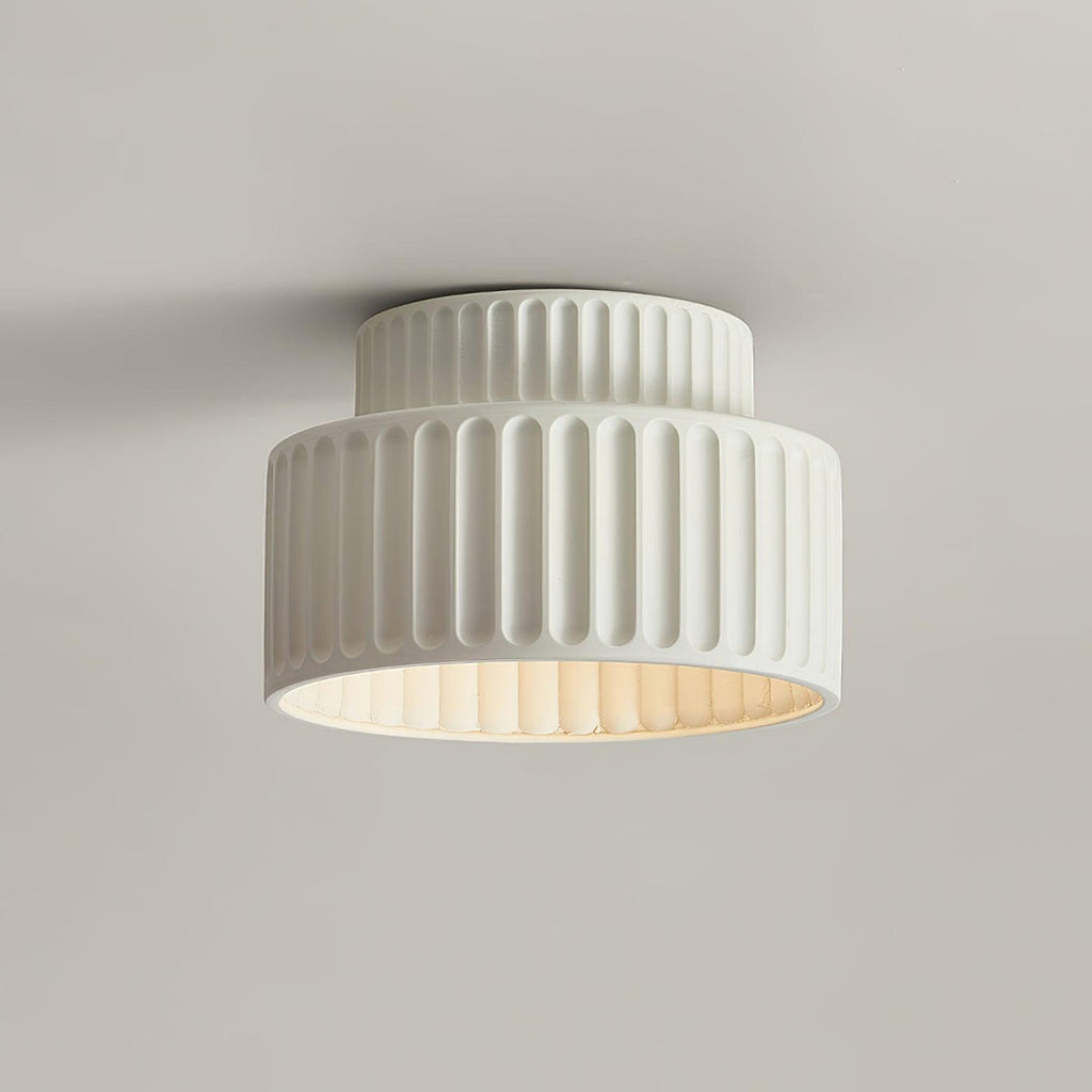 Resin Fluted Flush Mount