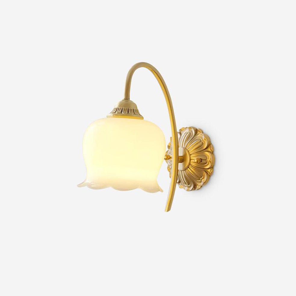 Resin Flower Brass Sconce