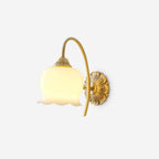 Resin Flower Brass Sconce