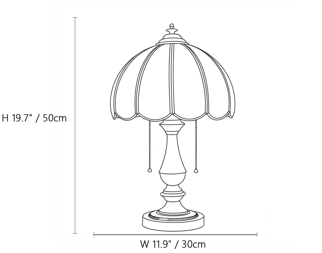 Retro Cream Shell Table Light