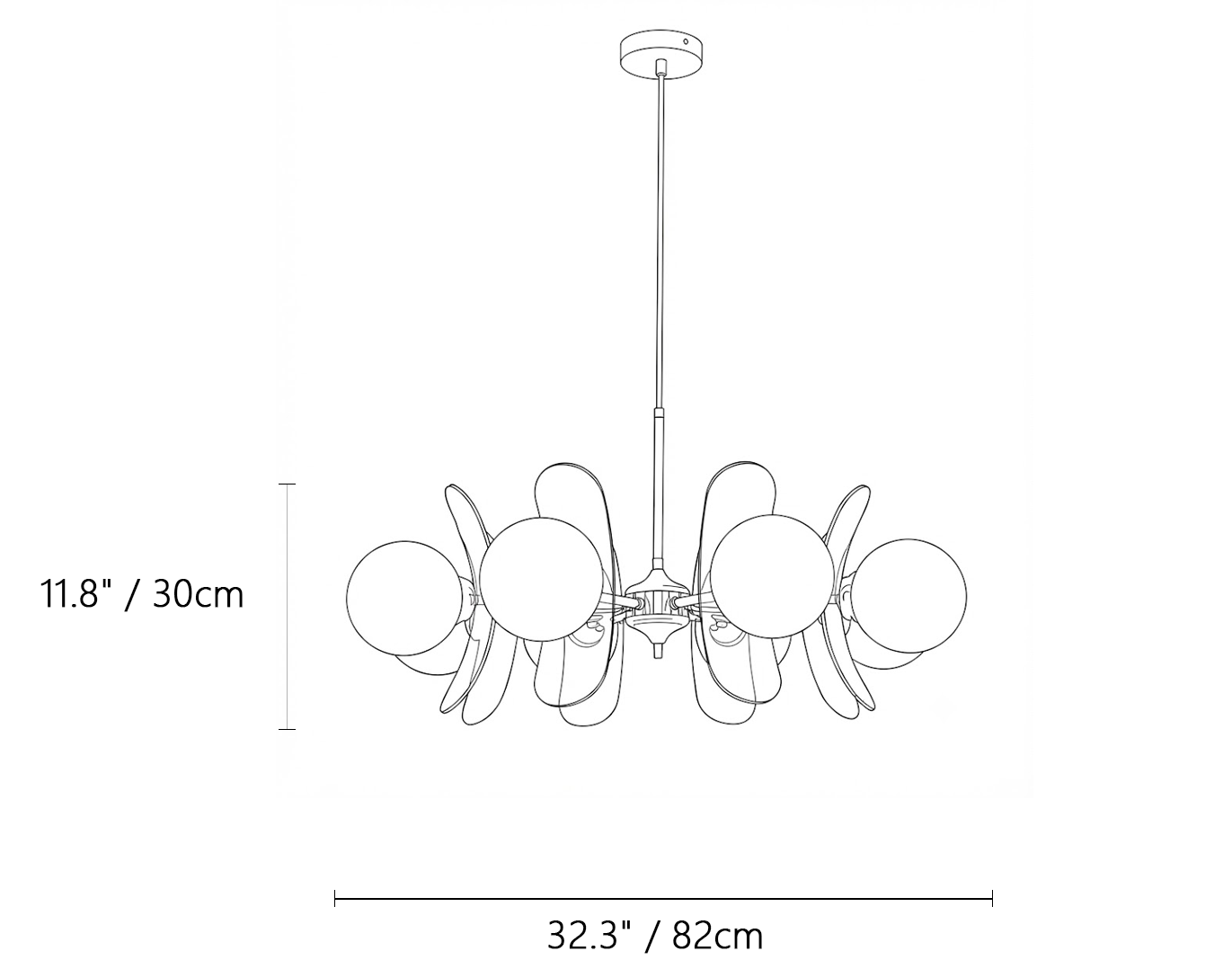 Retro Orbital Chandelier