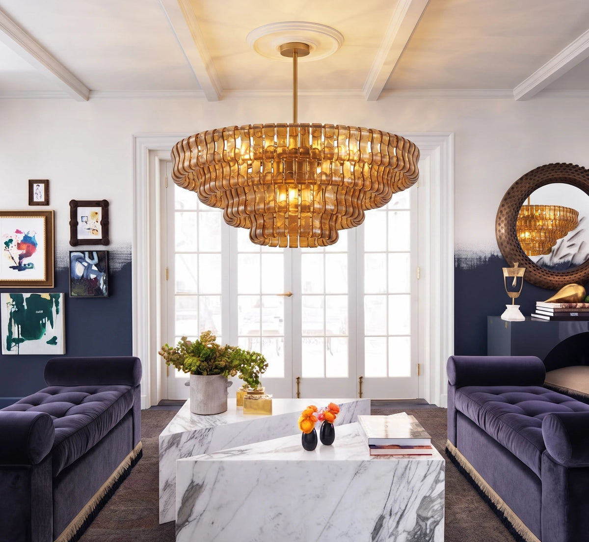 Ribbon Glass Ceiling Light