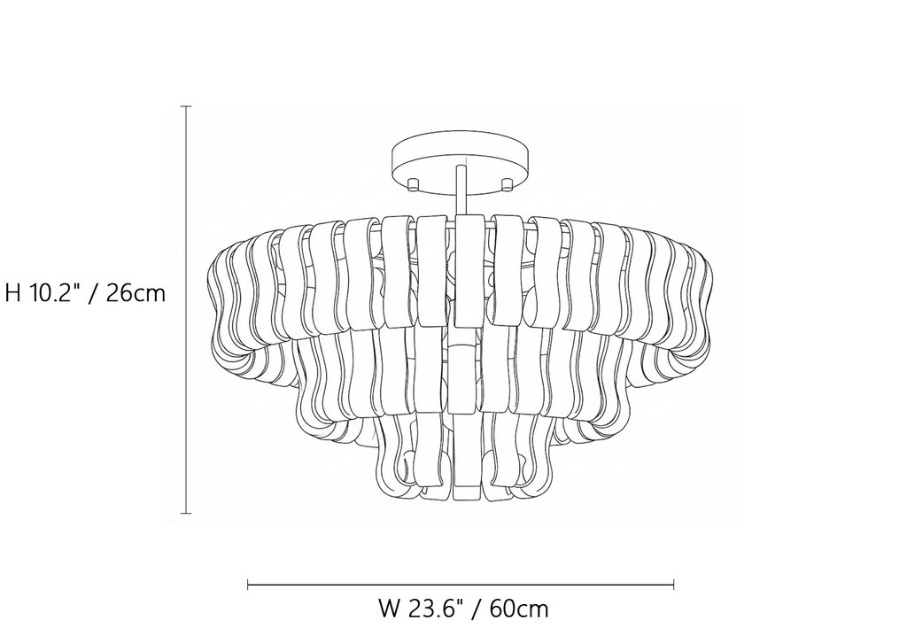 Ribbon Glass Ceiling Light