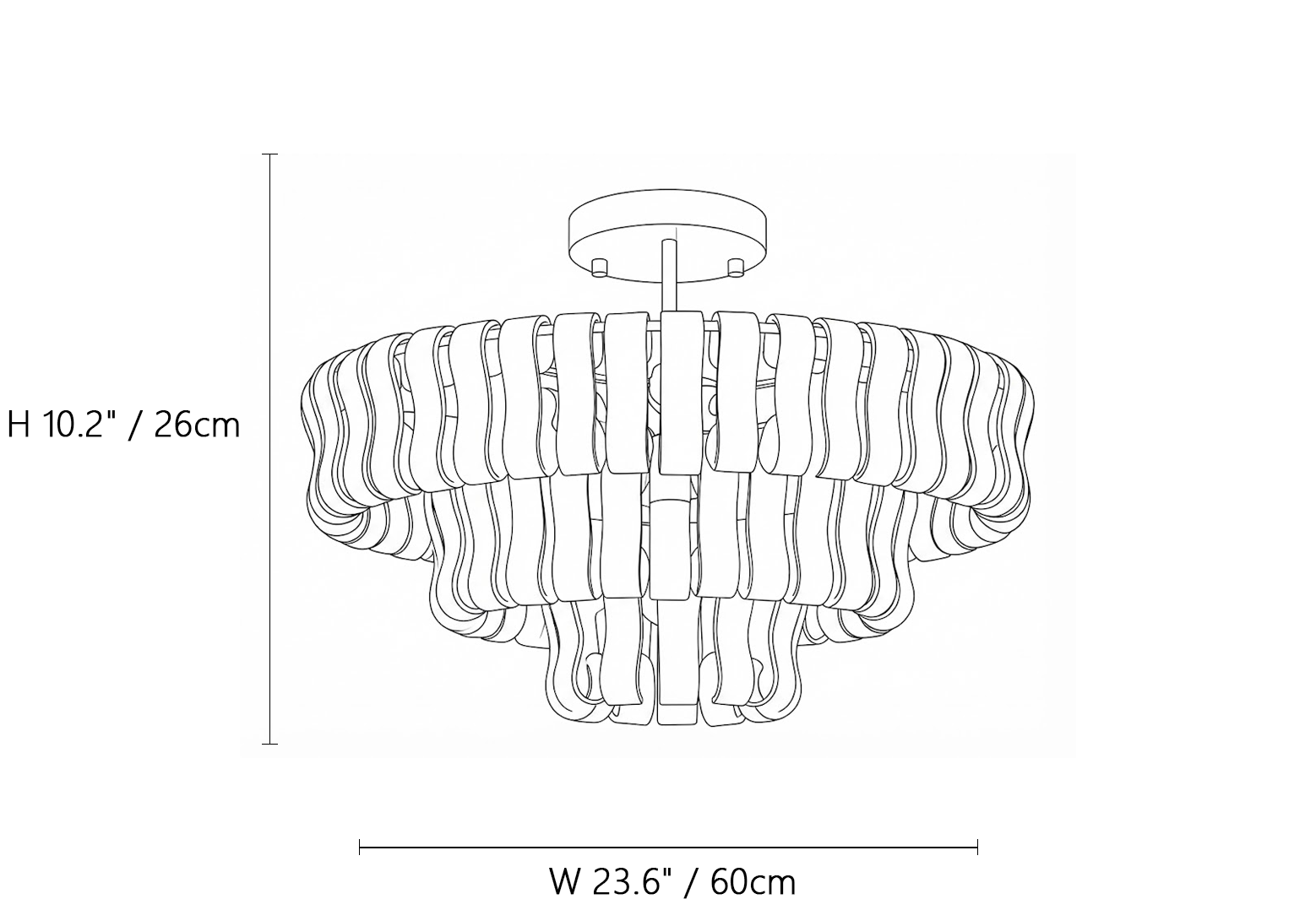 Ribbon Glass Ceiling Light