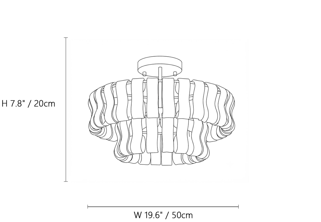 Ribbon Glass Ceiling Light