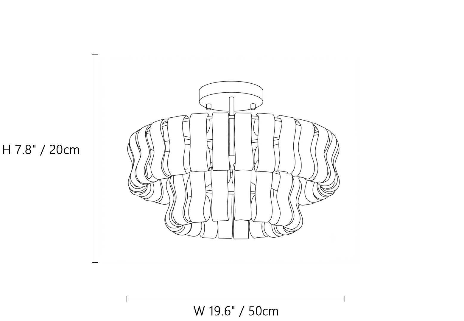 Ribbon Glass Ceiling Light