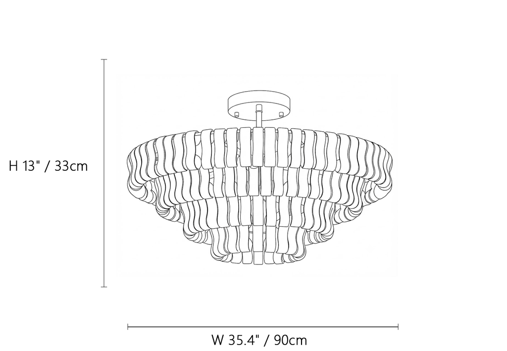 Ribbon Glass Ceiling Light