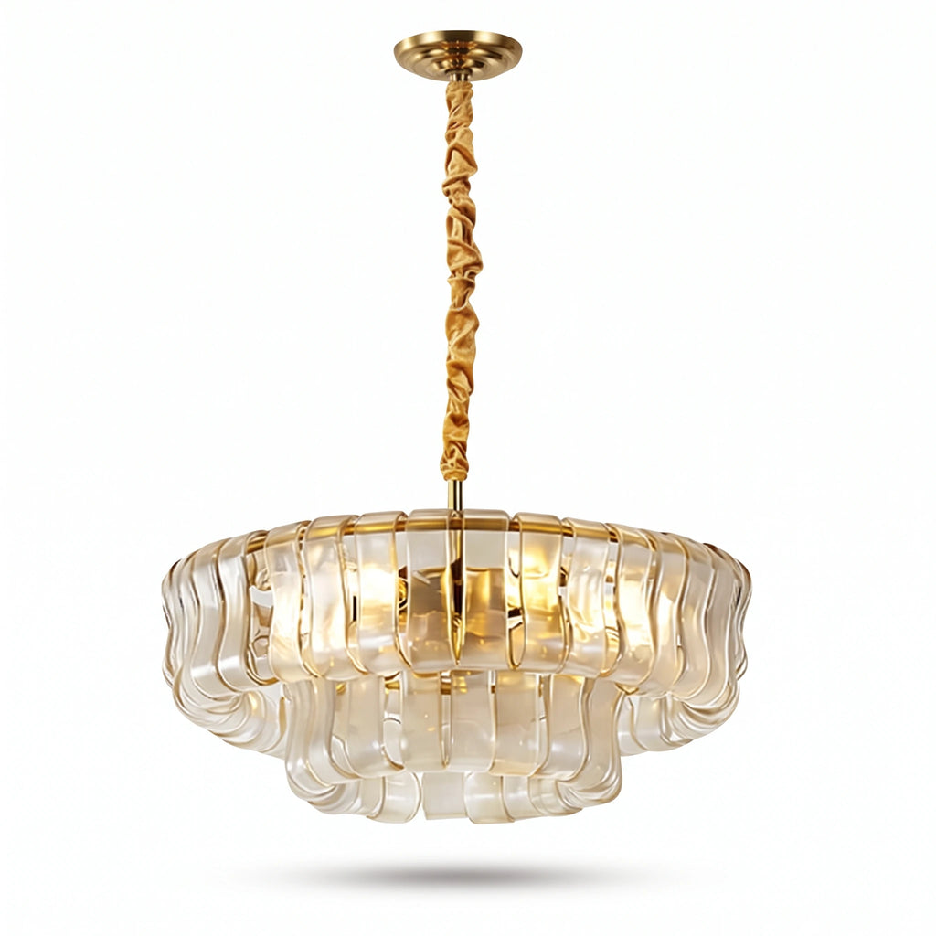 Lustre en verre ruban