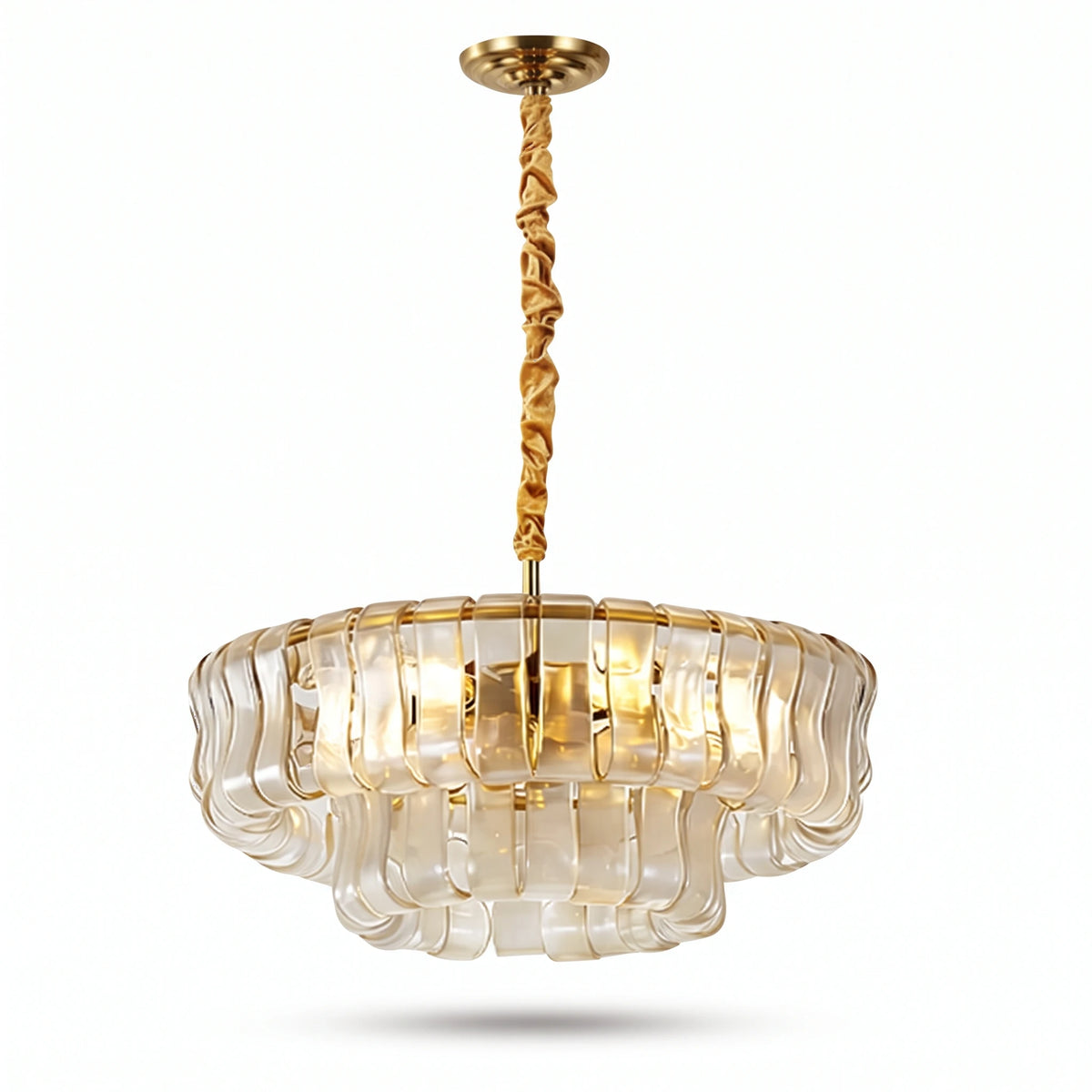 Lustre en verre ruban