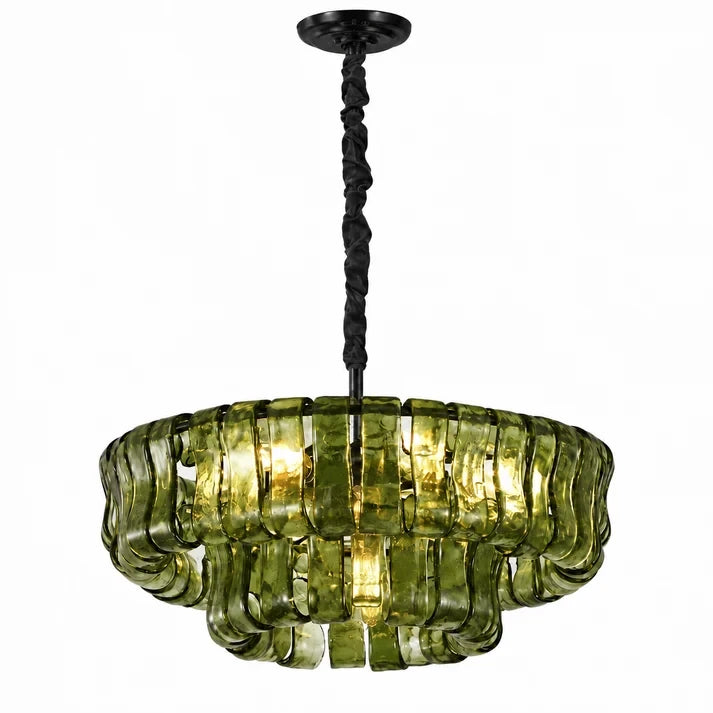 Lustre en verre ruban