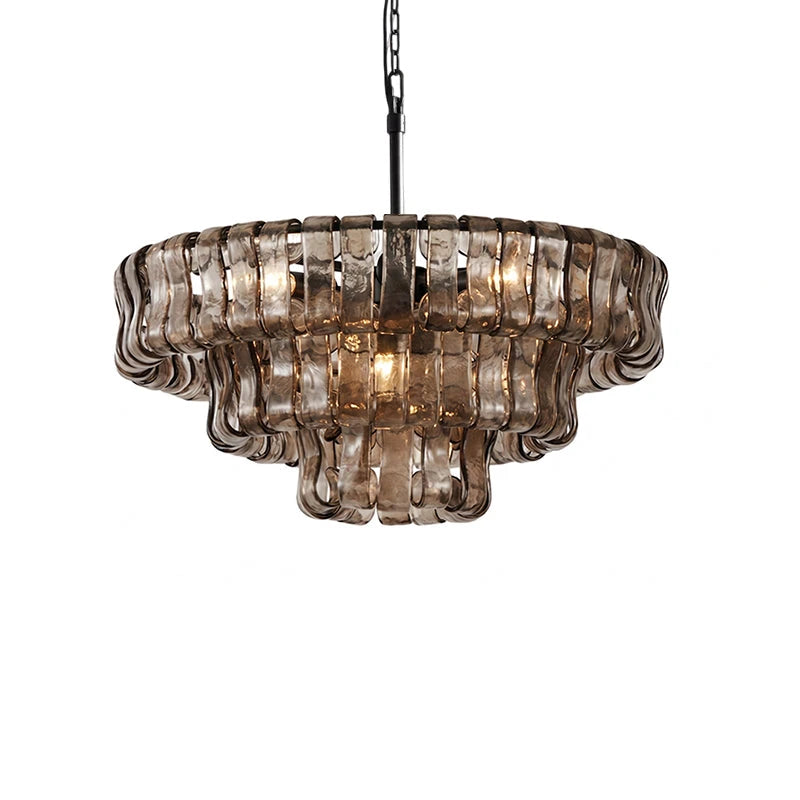 Lustre en verre ruban