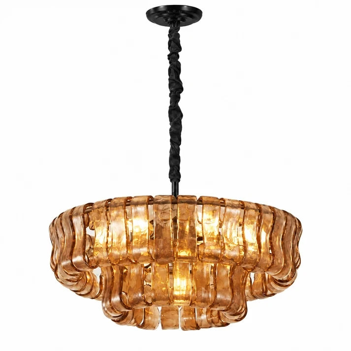 Lustre en verre ruban