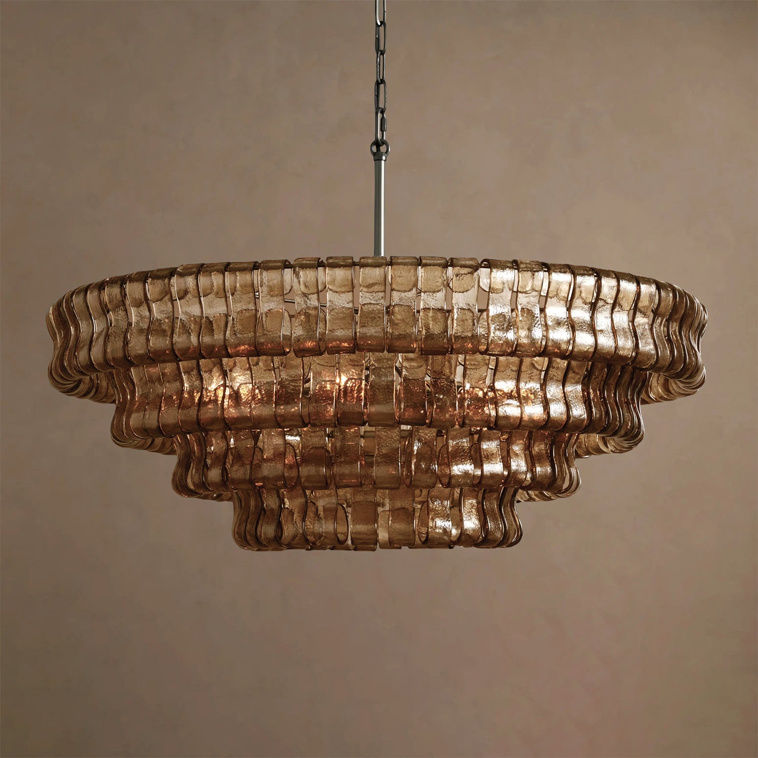Ribbon Glass Chandelier