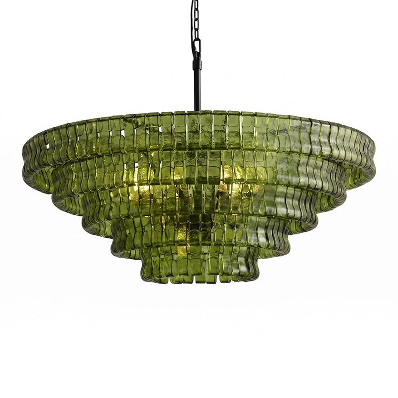 Lustre en verre ruban