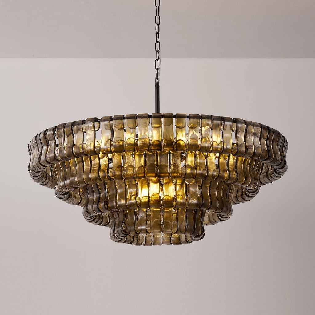 Lustre en verre ruban