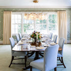 Modern Feather Wave Art Glass Chandelier in Formal Dining Room