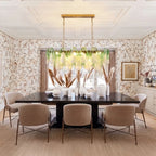 Modern Gradient Petal Chandelier in Luxury Dining Interior
