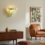 Modern Gradient Petal Wall Sconce in Living Room Interior