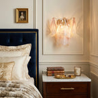 Modern Gradient Petal Wall Sconce in Cozy Bedroom Interior