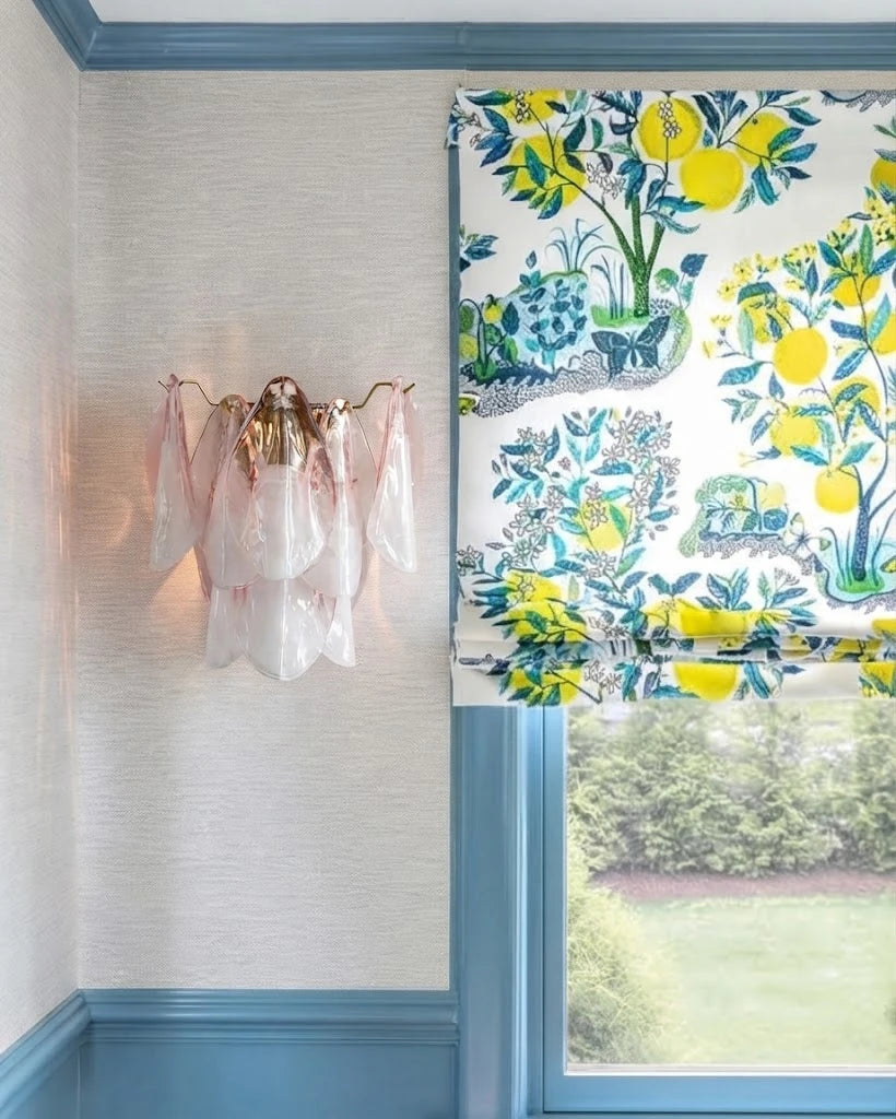 Modern Art Glass Wall Sconce Near Window Light
