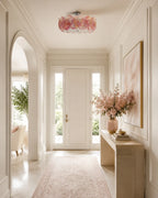 Modern Colorful Disc Semi-Flush Ceiling Light in Hallway Foyer