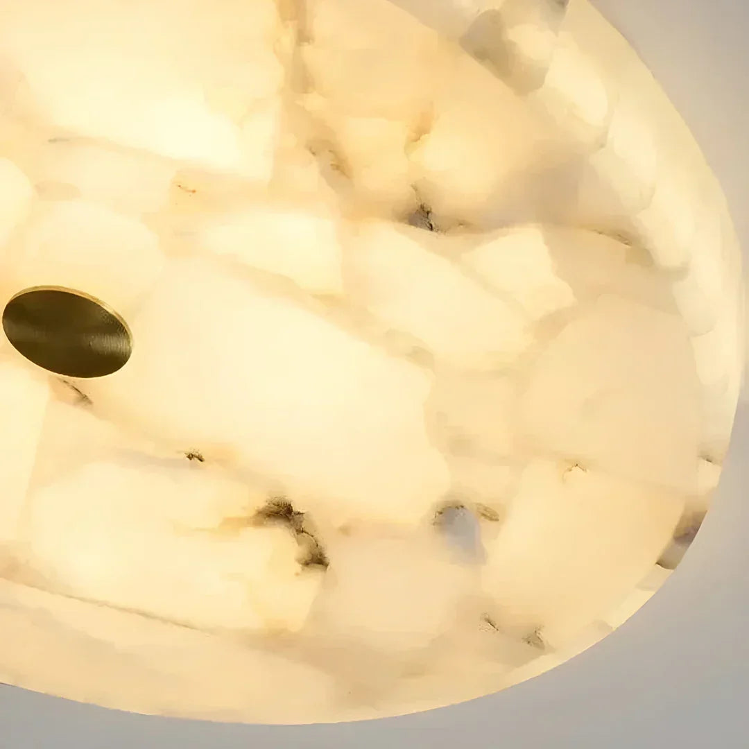 Round Alabaster Ceiling Light