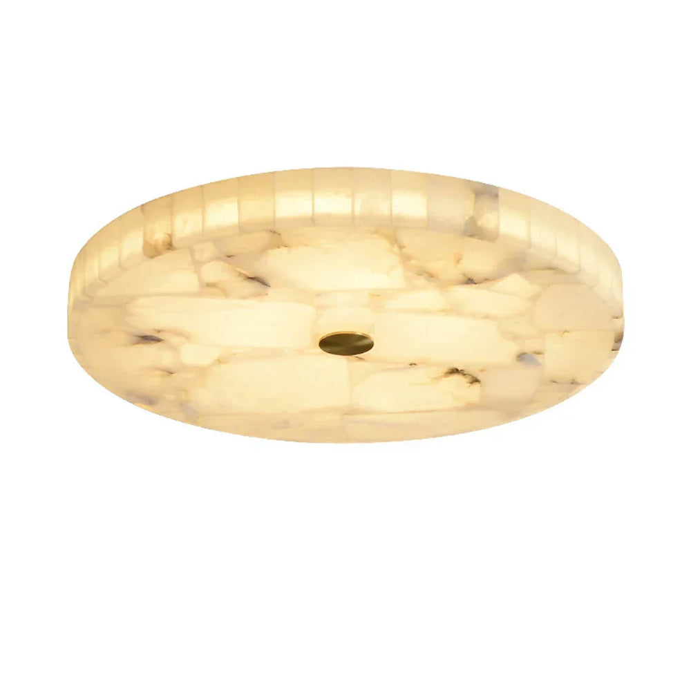 Round Alabaster Ceiling Light