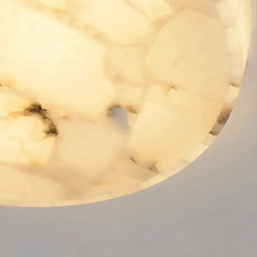 Round Alabaster Ceiling Light