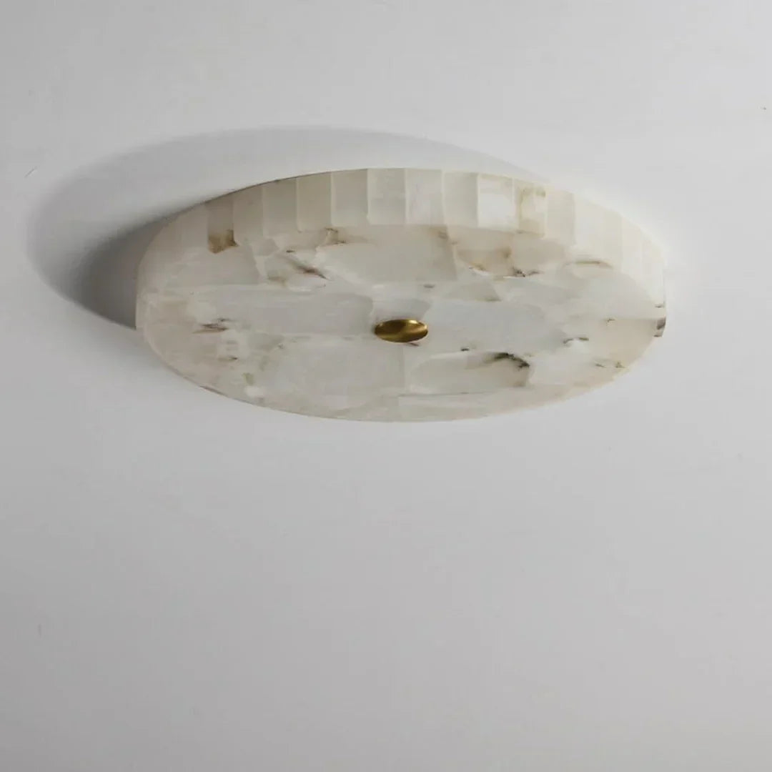 Round Alabaster Ceiling Light