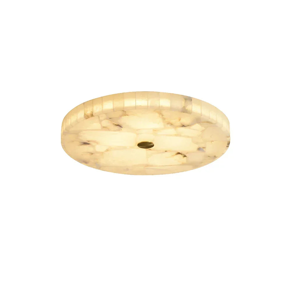 Round Alabaster Ceiling Light