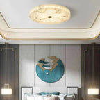 Round Alabaster Ceiling Light