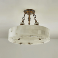 Round Aurevia Alabaster Ceiling Light