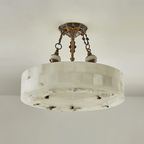 Round Aurevia Alabaster Ceiling Light