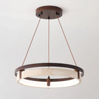 Round Orbit Travertine Chandelier