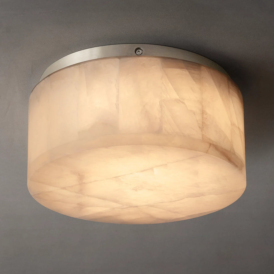 Round Rivage Alabaster Ceiling Lamp