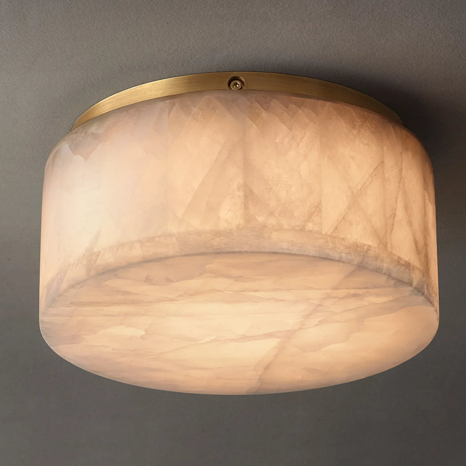 Round Rivage Alabaster Ceiling Lamp
