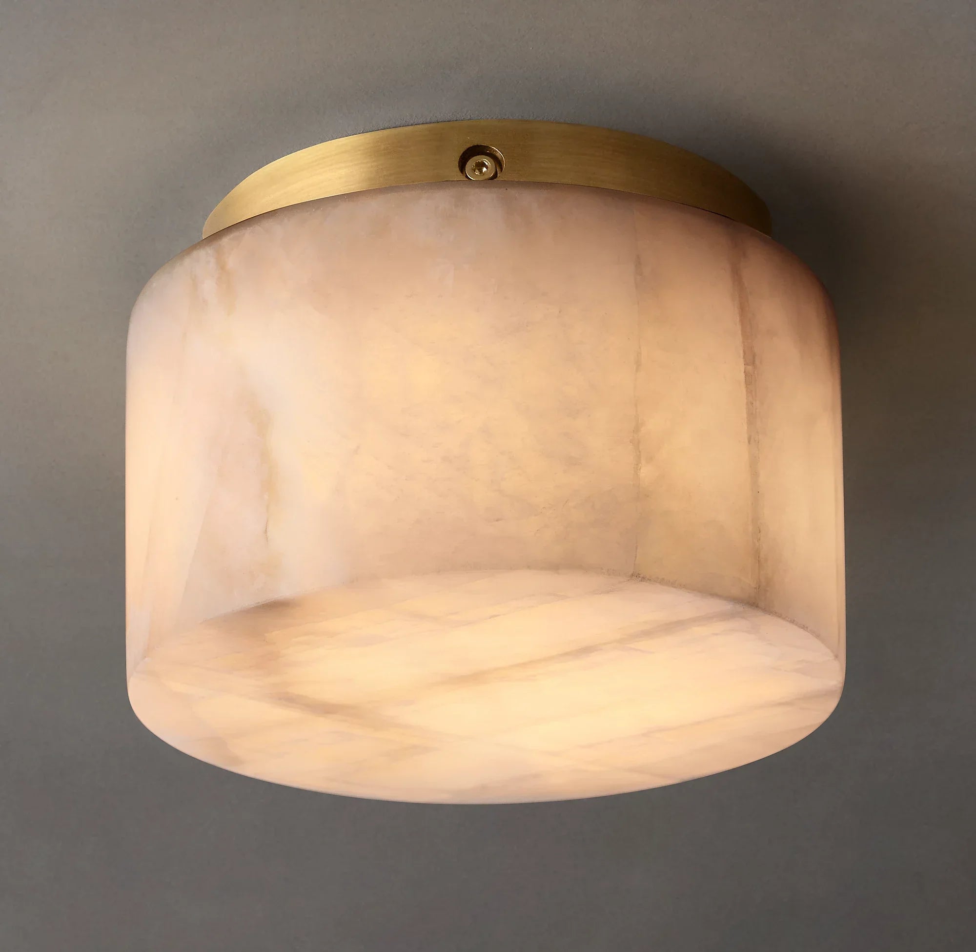 Round Rivage Alabaster Ceiling Lamp