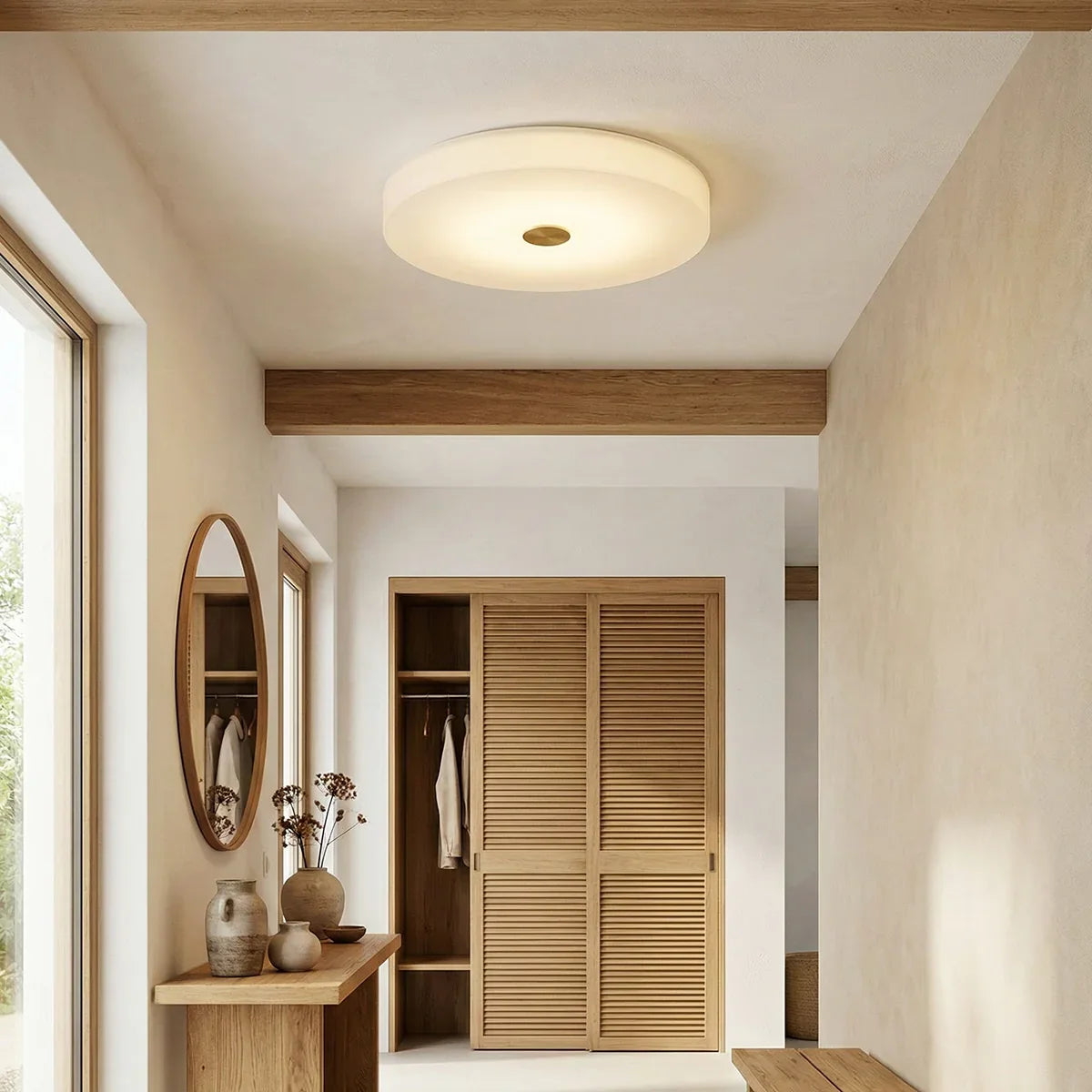 Round Sophie Alabaster Ceiling Lamp