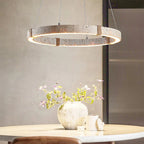 Round Travertine Dainolite Chandelier