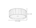 Round Pleated Alabaster Flush Mount