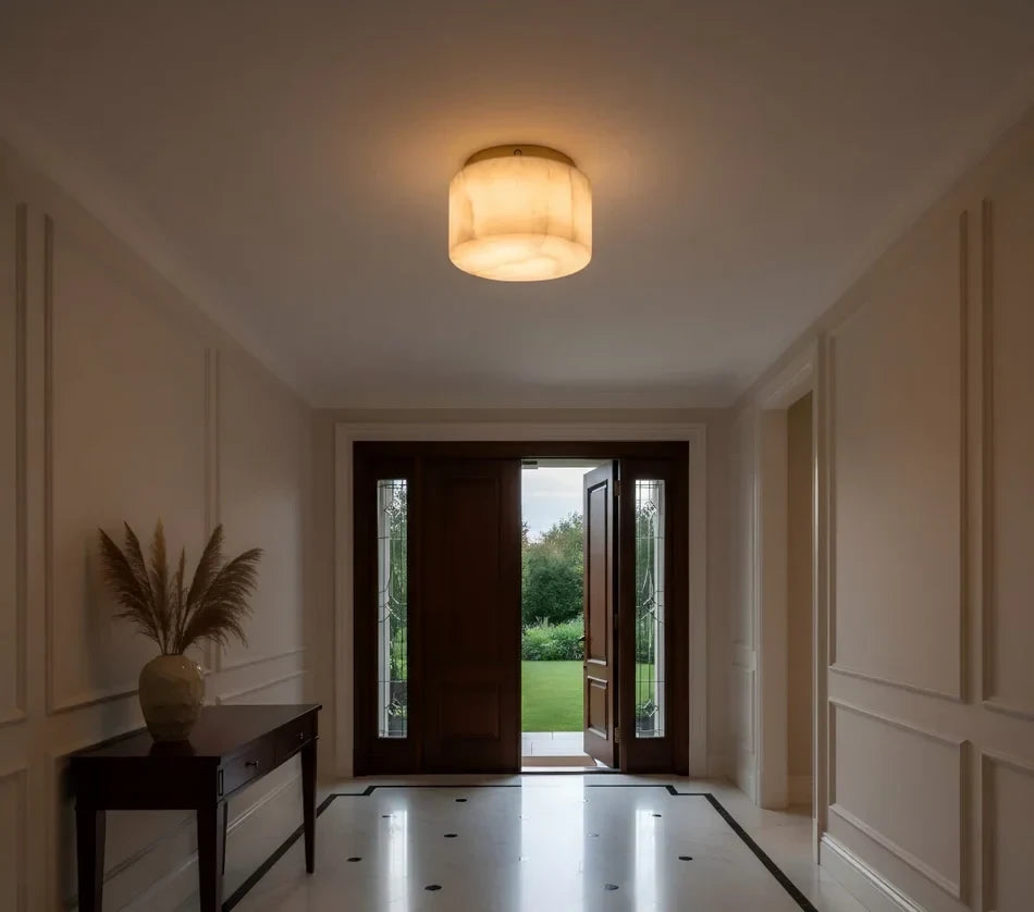 Deckenleuchte Rivage Alabaster, rund